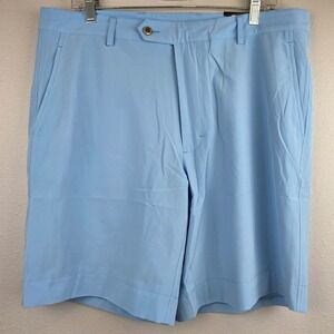 Fairway & Greene F&G Larson Tech Mens Golf Shorts Light Blue Size 36 NEW